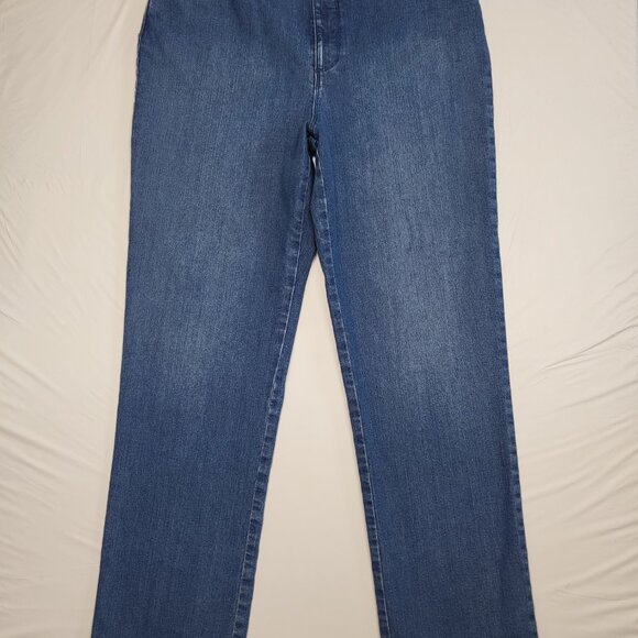 Gloria Vanderbilt Amanda Jeans Womens 16 Long High Rise Straight Leg 36 X 32 - Picture 2 of 16